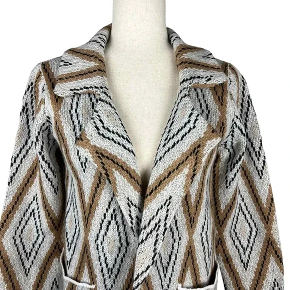 BY DESIGN Rocco Plaid Blazer Cardigan Women's Small - Picture 3 of 16